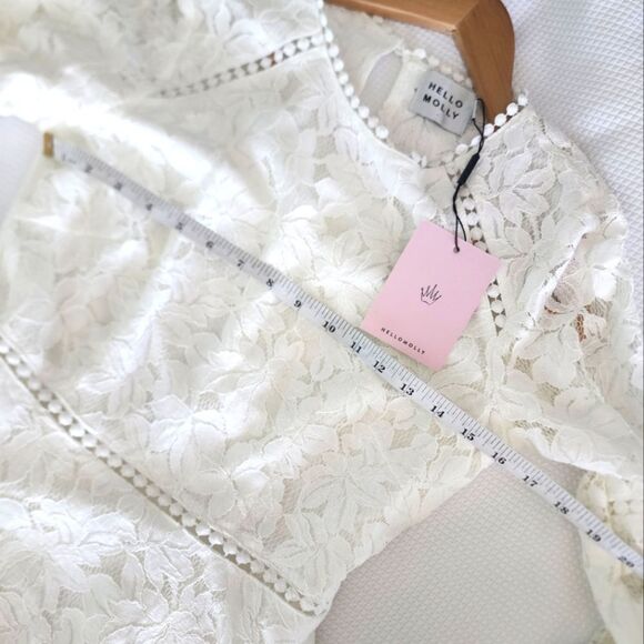 HELLO MOLLY LACE mini white dress new with tags - Picture 12 of 16